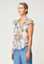 Load image into Gallery viewer, Once Was - Luma Silk Cotton Flutter
Sleeve Trim Top
