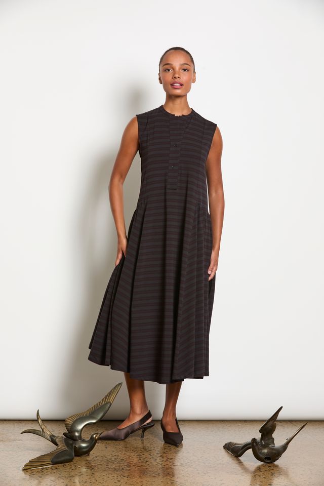 M.A Dainty - Resin Dress (Slate Stripe)