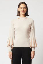 Load image into Gallery viewer, Once Was - MERIDIAN MERINO WOOL BLEND KNIT TOP IN BAMBOO
