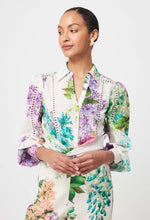 Load image into Gallery viewer, Once Was - Swanson Embroidered Cotton Voile Shirt in Wisteria Alba
