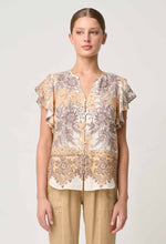 Load image into Gallery viewer, Once Was - Novia Linen Viscose Top in Golden Mallow
