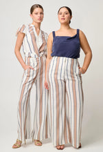 Load image into Gallery viewer, Once Was - Dynasty Linen Viscose Pant in Cayman Stripe
