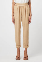 Load image into Gallery viewer, Once Was - Tierra Rolled Cuff Elastic Waist Tencel Twill Jogger in Sand
