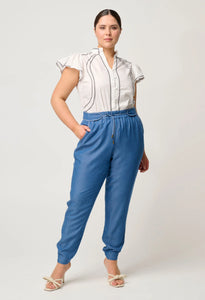 Once Was - Amoya Tencel Jogger in Indigo