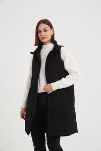 Tirelli - Zip Hem Puffer Vest (Black)