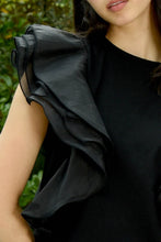 Load image into Gallery viewer, Coop - On the Ruffle Top (Black)
