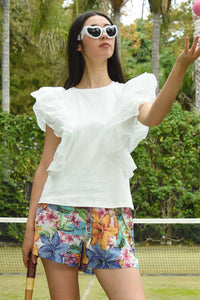 Coop - On the Ruffle Top (White)