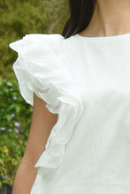 Load image into Gallery viewer, Coop - On the Ruffle Top (White)
