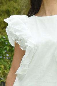 Coop - On the Ruffle Top (White)