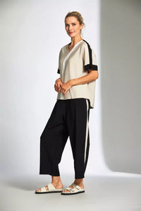 Peruzzi - 3 Tone Curve Top (Sand/Black)