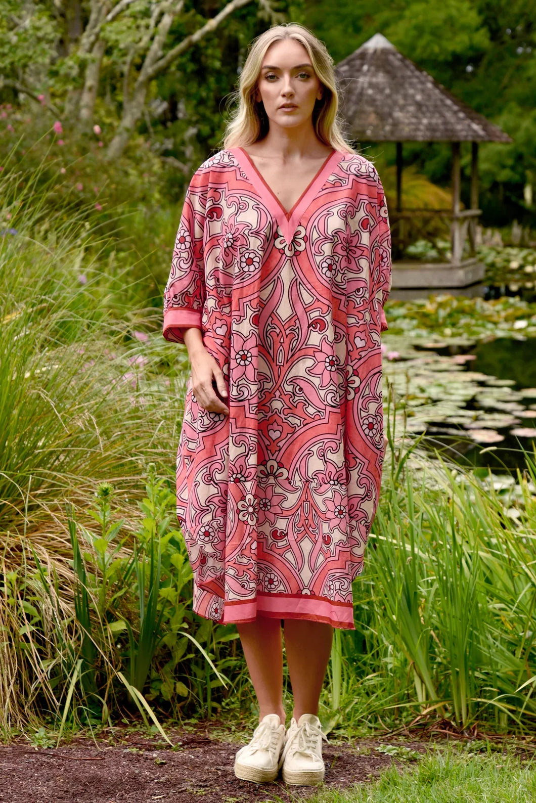 Curate by Trelise Cooper - Kaftan Kutie Dress (Pink Border)