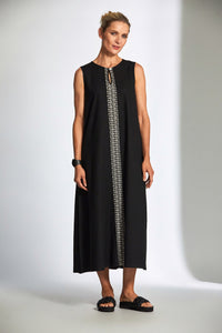 Peruzzi - Long Linen Dress (Black)