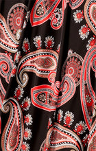 Load image into Gallery viewer, Sacha Drake - Calabritta Midi Dress in Black Red Paisley Print
