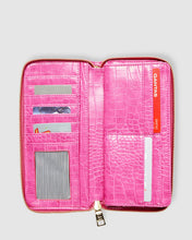 Load image into Gallery viewer, Jessica Croc Wallet - Fuschia
