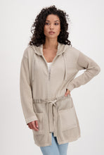 Load image into Gallery viewer, Monari Knitted Ajour Mix Jacket - Sandstone

