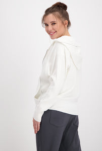 Monari Jacket Knit Structure Mix - Off White