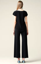 Load image into Gallery viewer, Sacha Drake - Analia Reversible Loose Fit V-Neck Cap Sleeve Jersey Top in Black
