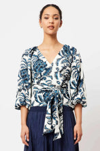 Load image into Gallery viewer, Once Was - Estelle Linen Wrap Top
