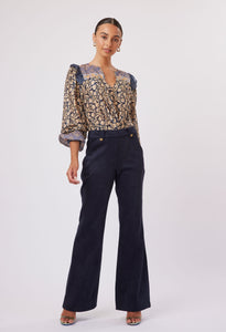 Once Was - Outland Faux Suede Flared Leg Pant