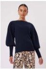 Once Was - Haven Wool / Viscose Blend Sweater in Midnight