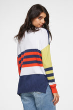 Load image into Gallery viewer, Zaket and Plover Multi Stripe Jumper - Demin
