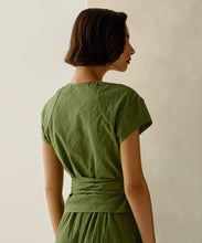 Load image into Gallery viewer, Morrison - CORA WRAP TOP PESTO
